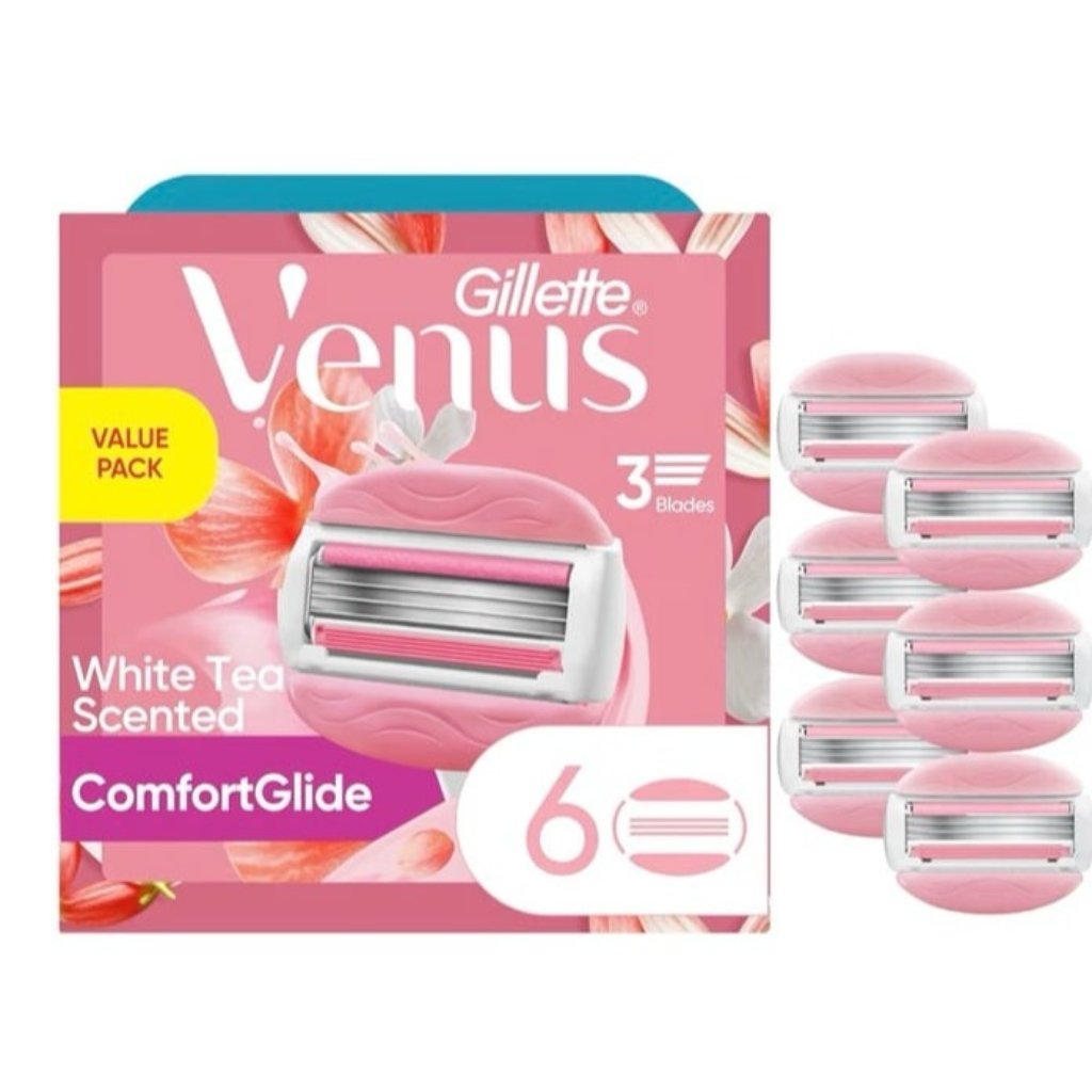 Gillette Venus Comfortglide Razor Blades 3Blade Razor Refill 6pics No Box